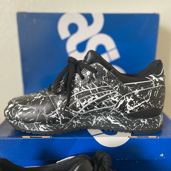 New with box ASICS Gel Lyte III (3) H627L Marble Pack Black/white size 9.5 - Picture 5 of 9
